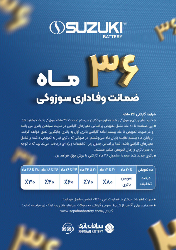 باتری 55 آمپر سوزوکی - Image 2
